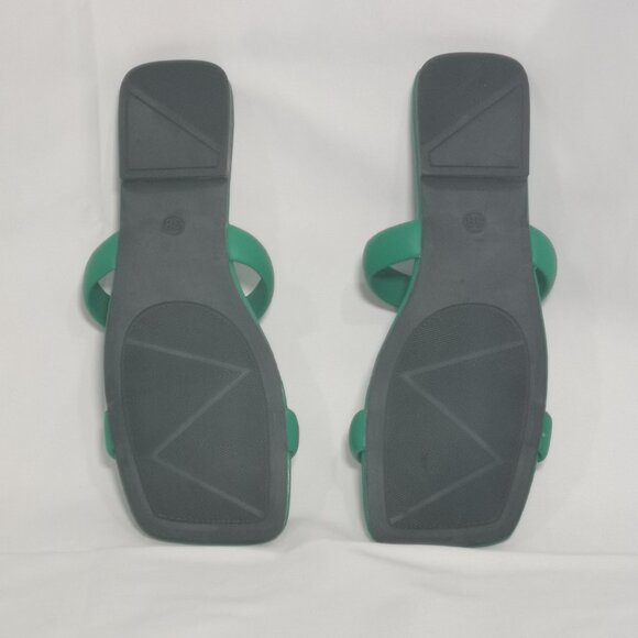 🦋 3/$20 Green Open Toe Slide Sandals Size 38 NWOT #29 - Picture 6 of 8